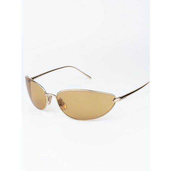 Loewe Women Sunglasses Gold Brown Wraparound LW40164U 32E NEW AUTHENTIC main image 5